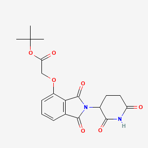 tert-Butyl 2-((2-(2,6-dioxopiperidin-3-yl)-1,3-dioxoisoindolin-4-yl)oxy)acetate chemical structure (CAS 1950635-36-5)