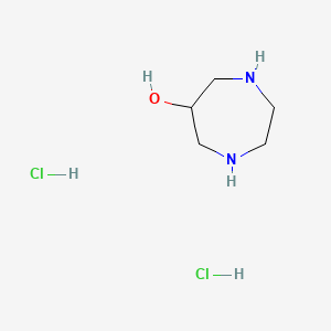 1,4-Diazepan-6-ol dihydrochloride chemical structure (CAS 1951445-01-4)