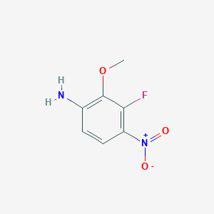 3-Fluoro-2-methoxy-4-nitroaniline chemical structure (CAS 1951445-06-9)