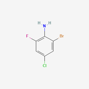 2-Bromo-4-chloro-6-fluoroaniline chemical structure (CAS 195191-47-0)