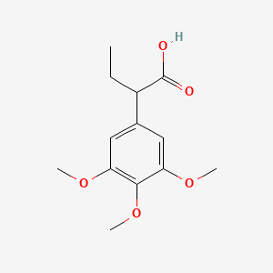 2-(3,4,5-Trimethoxyphenyl)butanoic acid chemical structure (CAS 195202-06-3)