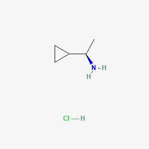 (R)-1-Cyclopropylethan-1-amine hydrochloride chemical structure (CAS 195252-68-7)