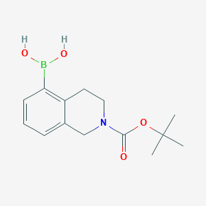 2-(tert-Butoxycarbonyl)-1,2,3,4-tetrahydroisoquinolin-5-ylboronic acid chemical structure (CAS 1953127-57-5)