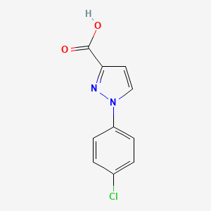 1-(4-Chlorophenyl)-1H-pyrazole-3-carboxylic acid chemical structure (CAS 19532-40-2)