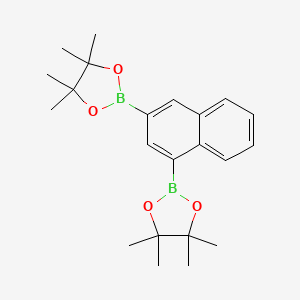 2,2'-(Naphthalene-1,3-diyl)bis(4,4,5,5-tetramethyl-1,3,2-dioxaborolane) chemical structure (CAS 1953228-68-6)