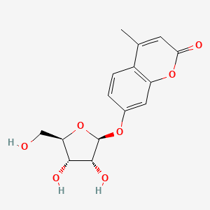 7-(((2S,3R,4S,5R)-3,4-Dihydroxy-5-(hydroxymethyl)tetrahydrofuran-2-yl)oxy)-4-methyl-2H-chromen-2-one chemical structure (CAS 195385-93-4)