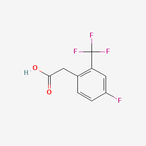 2-(4-Fluoro-2-(trifluoromethyl)phenyl)acetic acid chemical structure (CAS 195447-80-4)