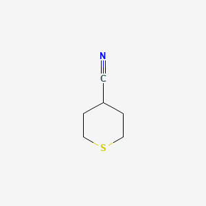 Tetrahydrothiopyran-4-carbonitrile chemical structure (CAS 195503-40-3)