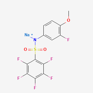 Sodium (3-fluoro-4-methoxyphenyl)((perfluorophenyl)sulfonyl)amide chemical structure (CAS 195533-98-3)