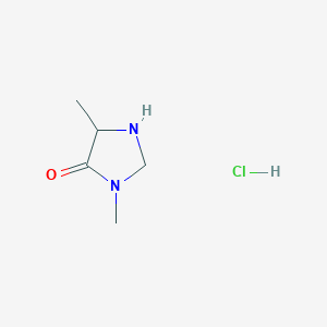 3,5-Dimethylimidazolidin-4-one hydrochloride chemical structure (CAS 1955505-91-5)