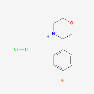 3-(4-Bromophenyl)morpholine hydrochloride chemical structure (CAS 1955506-61-2)