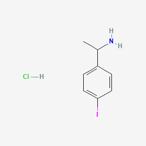 1-(4-Iodophenyl)ethan-1-amine hydrochloride chemical structure (CAS 1955515-71-5)