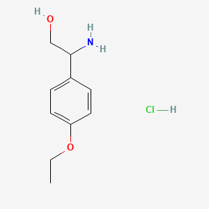 2-Amino-2-(4-ethoxyphenyl)ethan-1-ol hydrochloride chemical structure (CAS 1955522-88-9)