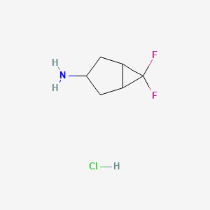 6,6-Difluorobicyclo[3.1.0]hexan-3-amine hydrochloride chemical structure (CAS 1955524-13-6)