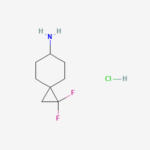 1,1-Difluorospiro[2.5]octan-6-amine hydrochloride chemical structure (CAS 1955530-17-2)