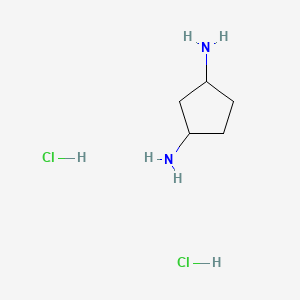 Cyclopentane-1,3-diamine dihydrochloride chemical structure (CAS 1955530-72-9)