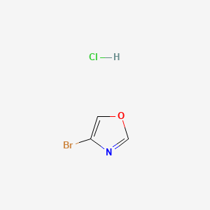 4-Bromo-1,3-oxazole hydrochloride chemical structure (CAS 1955531-81-3)