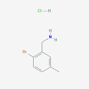 (2-Bromo-5-methylphenyl)methanamine hydrochloride chemical structure (CAS 1955541-08-8)