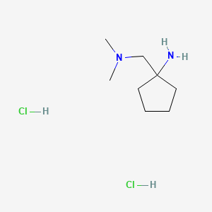 1-((Dimethylamino)methyl)cyclopentan-1-amine dihydrochloride chemical structure (CAS 1955541-36-2)
