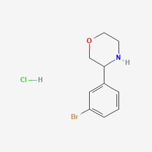 3-(3-Bromophenyl)morpholine hydrochloride chemical structure (CAS 1955541-61-3)
