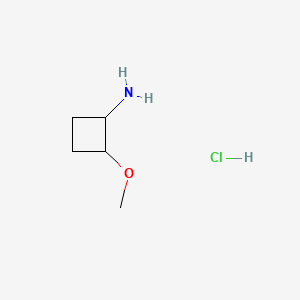 2-Methoxycyclobutan-1-amine hydrochloride chemical structure (CAS 1955541-73-7)