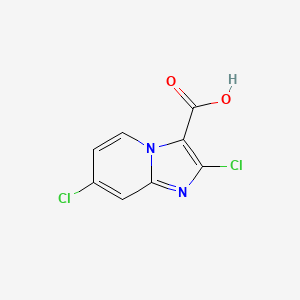 2,7-Dichloroimidazo[1,2-a]pyridine-3-carboxylic acid chemical structure (CAS 1955547-68-8)