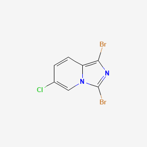 1,3-Dibromo-6-chloroimidazo[1,5-a]pyridine chemical structure (CAS 1955548-86-3)