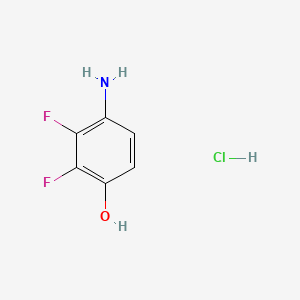 4-Amino-2,3-difluorophenol hydrochloride chemical structure (CAS 1955553-21-5)