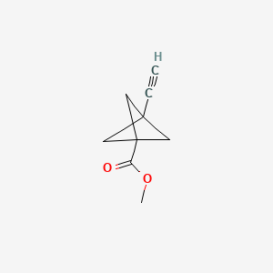 Methyl 3-ethynylbicyclo[1.1.1]pentane-1-carboxylate chemical structure (CAS 1955554-75-2)