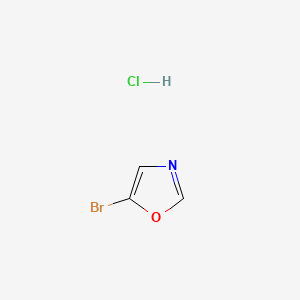 5-Bromo-1,3-oxazole hydrochloride chemical structure (CAS 1955557-64-8)