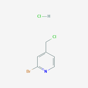 2-Bromo-4-(chloromethyl)pyridine hydrochloride chemical structure (CAS 1955558-22-1)