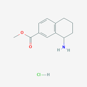 Methyl 8-amino-5,6,7,8-tetrahydronaphthalene-2-carboxylate hydrochloride chemical structure (CAS 1956309-44-6)
