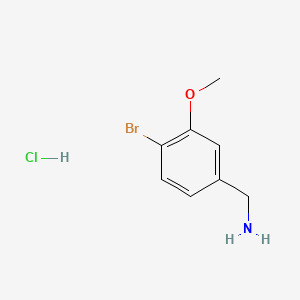 (4-Bromo-3-methoxyphenyl)methanamine hydrochloride chemical structure (CAS 1956309-63-9)