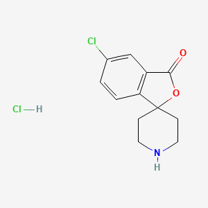 5-Chloro-3H-spiro[isobenzofuran-1,4'-piperidin]-3-one hydrochloride chemical structure (CAS 1956318-12-9)