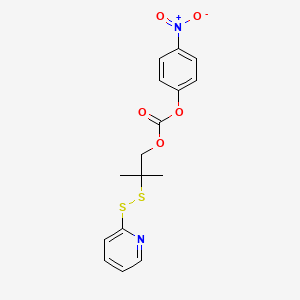 2-Methyl-2-(pyridin-2-yldisulfaneyl)propyl (4-nitrophenyl) carbonate chemical structure (CAS 1956318-90-3)