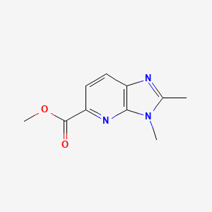 Methyl 2,3-dimethyl-3H-imidazo[4,5-b]pyridine-5-carboxylate chemical structure (CAS 1956319-94-0)