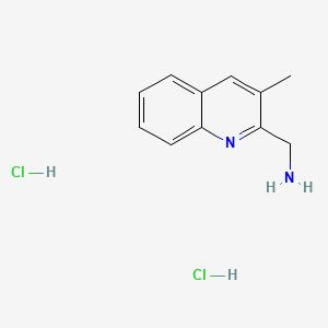 (3-Methylquinolin-2-yl)methanamine dihydrochloride chemical structure (CAS 1956322-16-9)