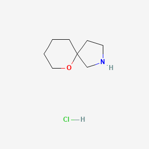 6-oxa-2-Azaspiro[4.5]decane hydrochloride chemical structure (CAS 1956322-51-2)