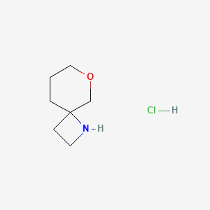 6-Oxa-1-azaspiro[3.5]nonane hydrochloride chemical structure (CAS 1956324-37-0)