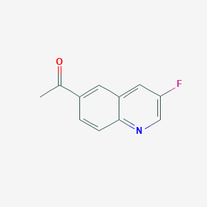 1-(3-Fluoroquinolin-6-yl)ethan-1-one chemical structure (CAS 1956331-78-4)