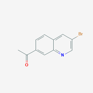 1-(3-Bromoquinolin-7-yl)ethan-1-one chemical structure (CAS 1956331-82-0)