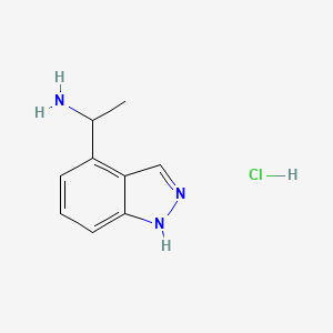 1-(1H-Indazol-4-yl)ethanamine hydrochloride chemical structure (CAS 1956335-74-2)