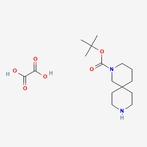 tert-Butyl 2,9-diazaspiro[5.5]undecane-2-carboxylate oxalate chemical structure (CAS 1956355-34-2)