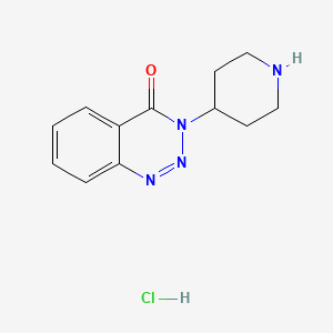 3-(Piperidin-4-yl)benzo[d][1,2,3]triazin-4(3H)-one hydrochloride chemical structure (CAS 1956355-38-6)