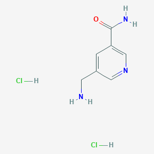 5-(Aminomethyl)nicotinamide dihydrochloride chemical structure (CAS 1956365-61-9)
