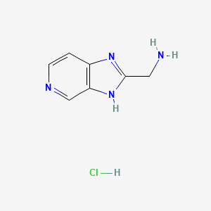 (3H-Imidazo[4,5-c]pyridin-2-yl)methanamine hydrochloride chemical structure (CAS 1956365-73-3)