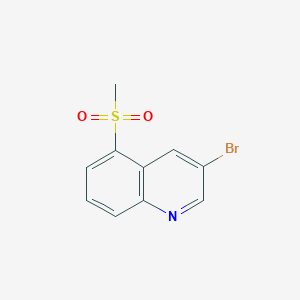 3-Bromo-5-(methylsulfonyl)quinoline chemical structure (CAS 1956366-71-4)