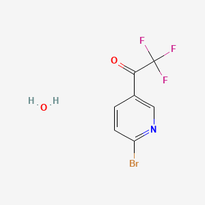 1-(6-Bromopyridin-3-yl)-2,2,2-trifluoroethanone hydrate chemical structure (CAS 1956366-86-1)