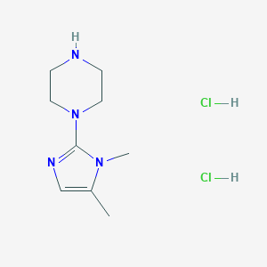 1-(1,5-Dimethyl-1H-imidazol-2-yl)piperazine dihydrochloride chemical structure (CAS 1956380-83-8)