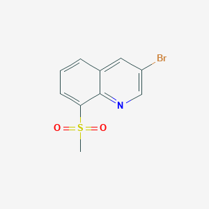 3-Bromo-8-(methylsulfonyl)quinoline chemical structure (CAS 1956385-35-5)
